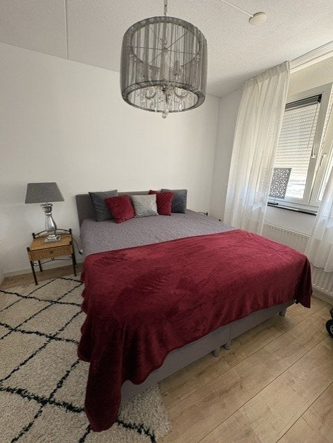 Boxspring 180x200 grijs, Ophalen, Tweepersoons, Zo goed als nieuw, 180 cm