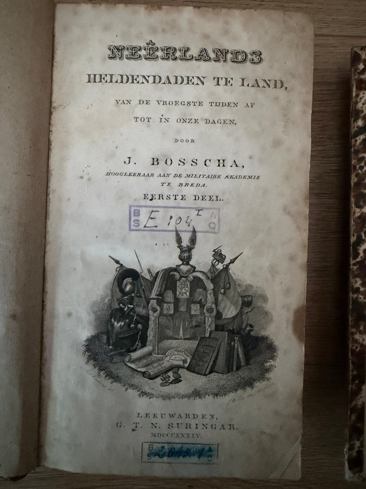 Neêrlands heldendaden te land - J. Bosscha (3 delen, 1834), Ophalen of Verzenden