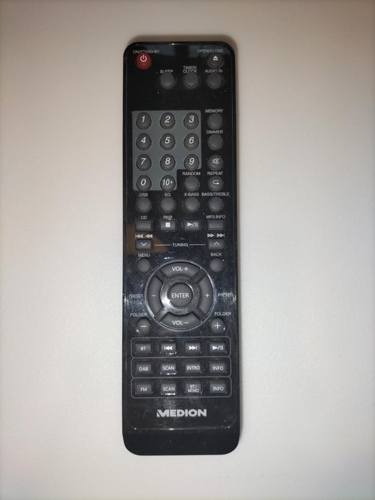 Afstandsbediening MEDION LIFE P64262 DAB+ stereo systee, Ophalen of Verzenden, Gebruikt, Origineel, Mediaspeler
