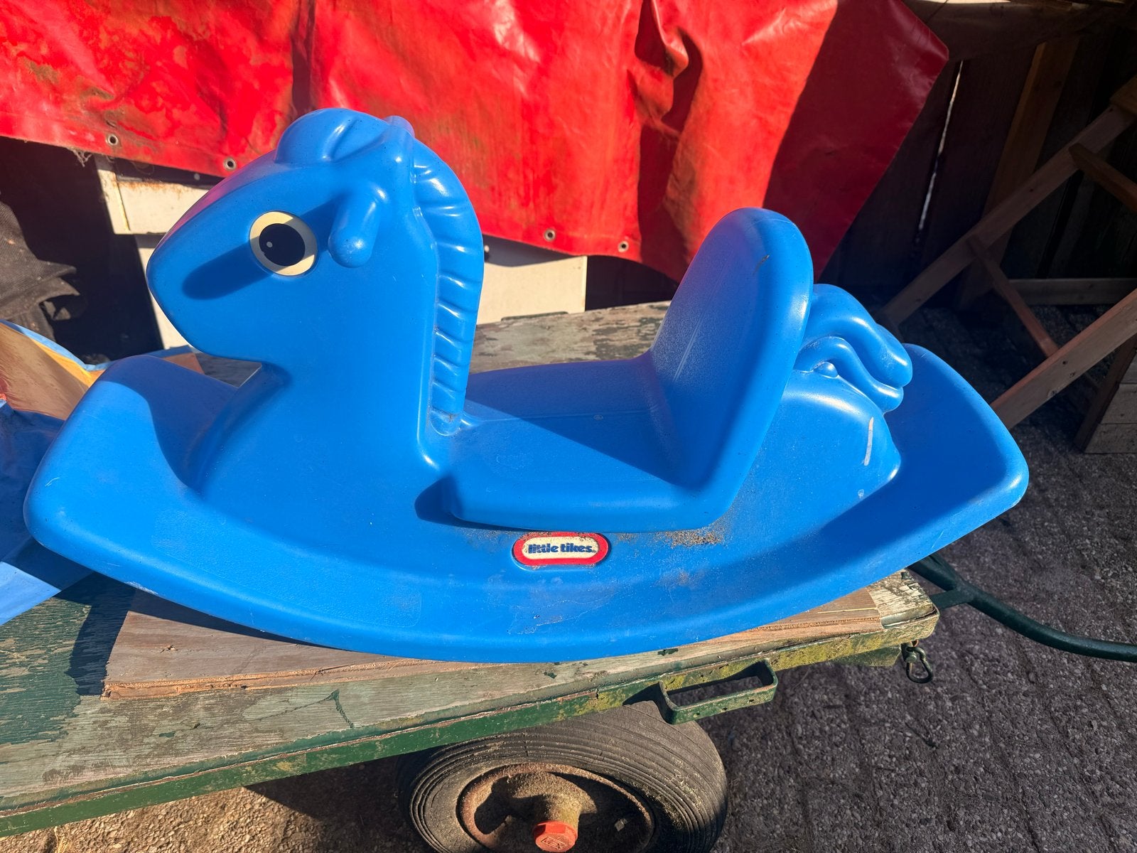 Little Tikes blauw hobbelpaard, Ophalen, Gebruikt, Jongen of Meisje