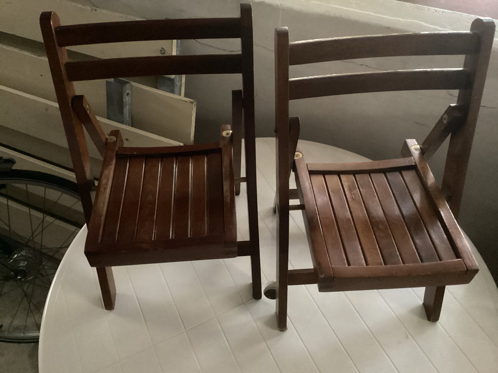 Teak kinderstoeltje - Vintage inklapbaar stoeltje, Ophalen of Verzenden, Gebruikt, Inklapstoel