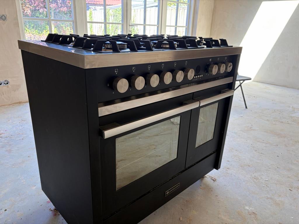 Lancellotti Fornuis met Dubbele Oven en 6 Gasbranders, Ophalen, Gebruikt, Hete lucht, 60 cm of meer