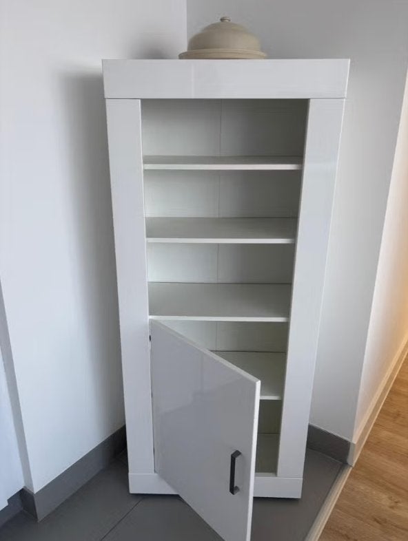 Buffetkast klein, hoogglans wit, Huis en Inrichting, Kasten | Buffetkasten, Zo goed als nieuw, 100 tot 150 cm, 50 tot 100 cm, 25 tot 50 cm