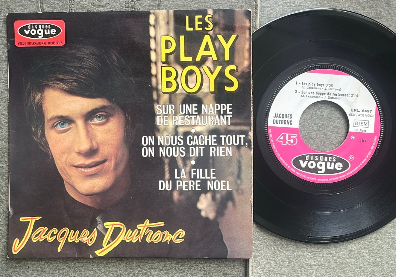 Jacques Dutronc - Les Play Boys 7” EP FR 1966 Frans, Ophalen of Verzenden, Gebruikt, 7 inch, EP
