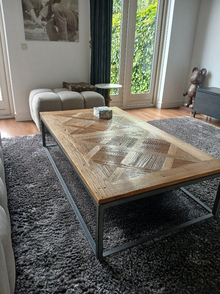 Salontafel hout, Ophalen, 50 tot 100 cm, Zo goed als nieuw, 150 tot 200 cm