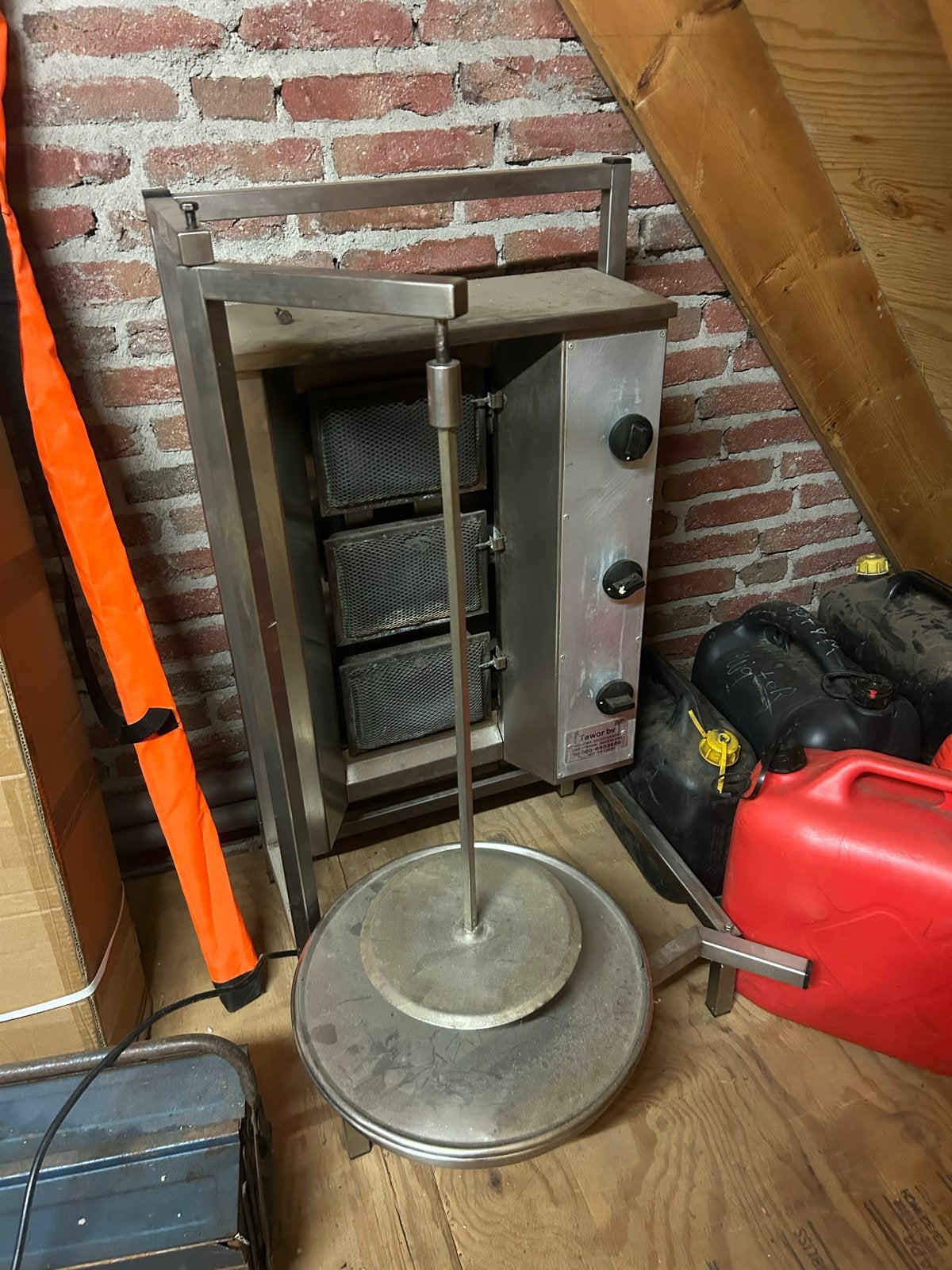 Swarma grill + 2 kratten Amstel bier - direct ophalen!, Ophalen of Verzenden, Zo goed als nieuw, Gas, Gaskachel