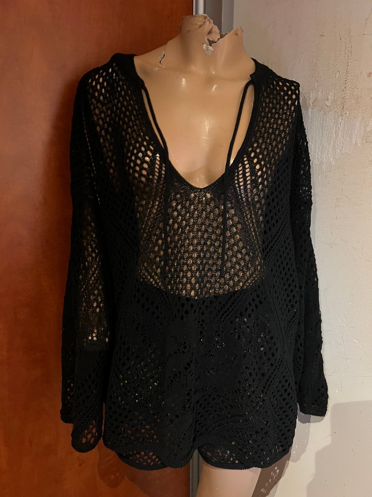 ZARA set gehaakt broek M top L nieuw, Kleding | Dames, Maat 38/40 (M), G, Zwart, Nieuw