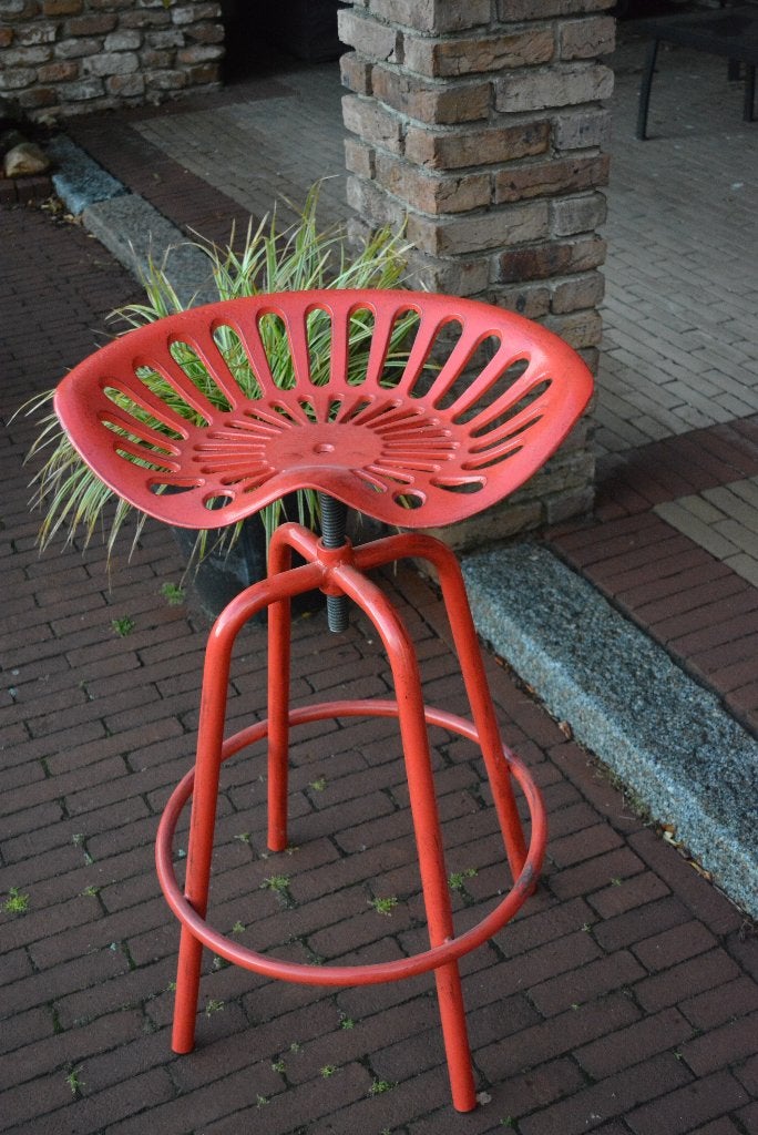 Metalen kruk Vintage draaibaar, Ophalen, 60 tot 90 cm, Zo goed als nieuw, 1 kruk