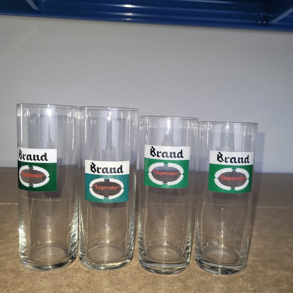 Brand Imperator glazen, Verzamelen, Biermerken, Ophalen of Verzenden, Zo goed als nieuw, Glas of Glazen, Brand