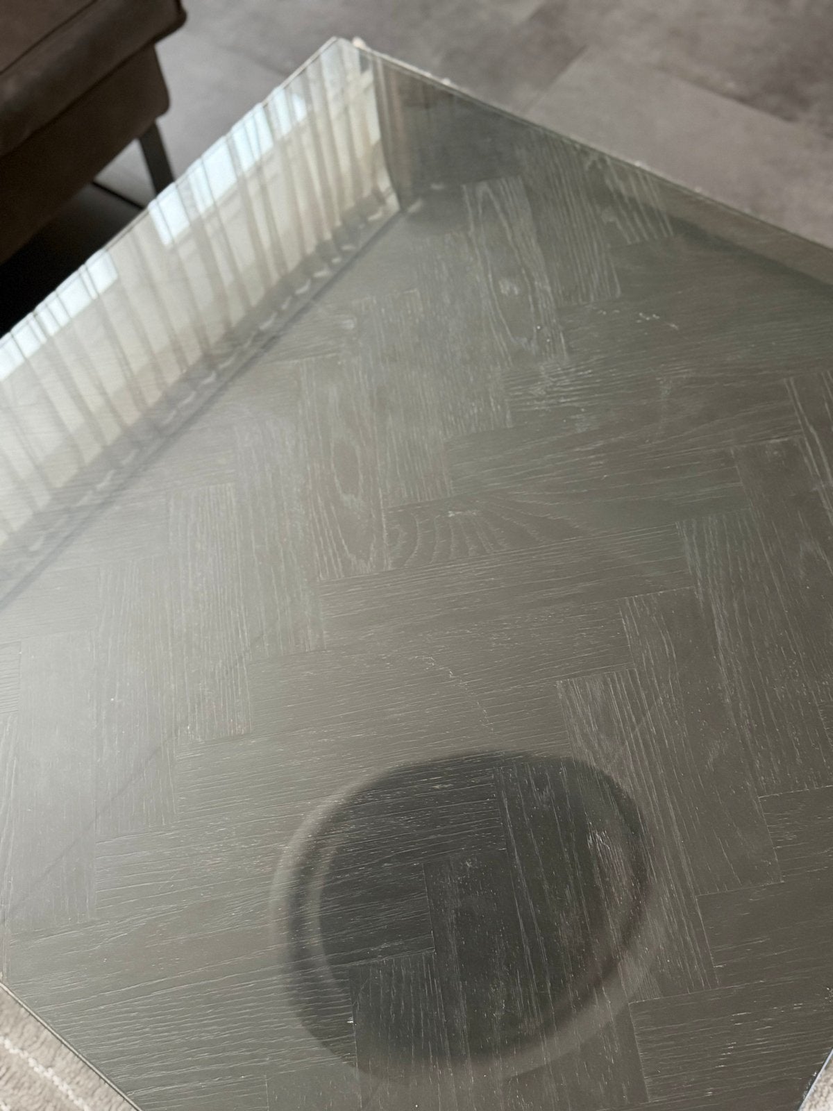Richmond Salontafel met Glasplaat - Zwart/ grijs Hout, Huis en Inrichting, 50 tot 100 cm, Vierkant, 5 – 50, Overige houtsoorten
