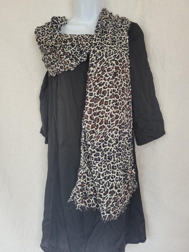 Leuke luipaardsjaal viscose 70x220 merk V&D, Maat 38/40 (M), ., Ophalen of Verzenden, Zo goed als nieuw