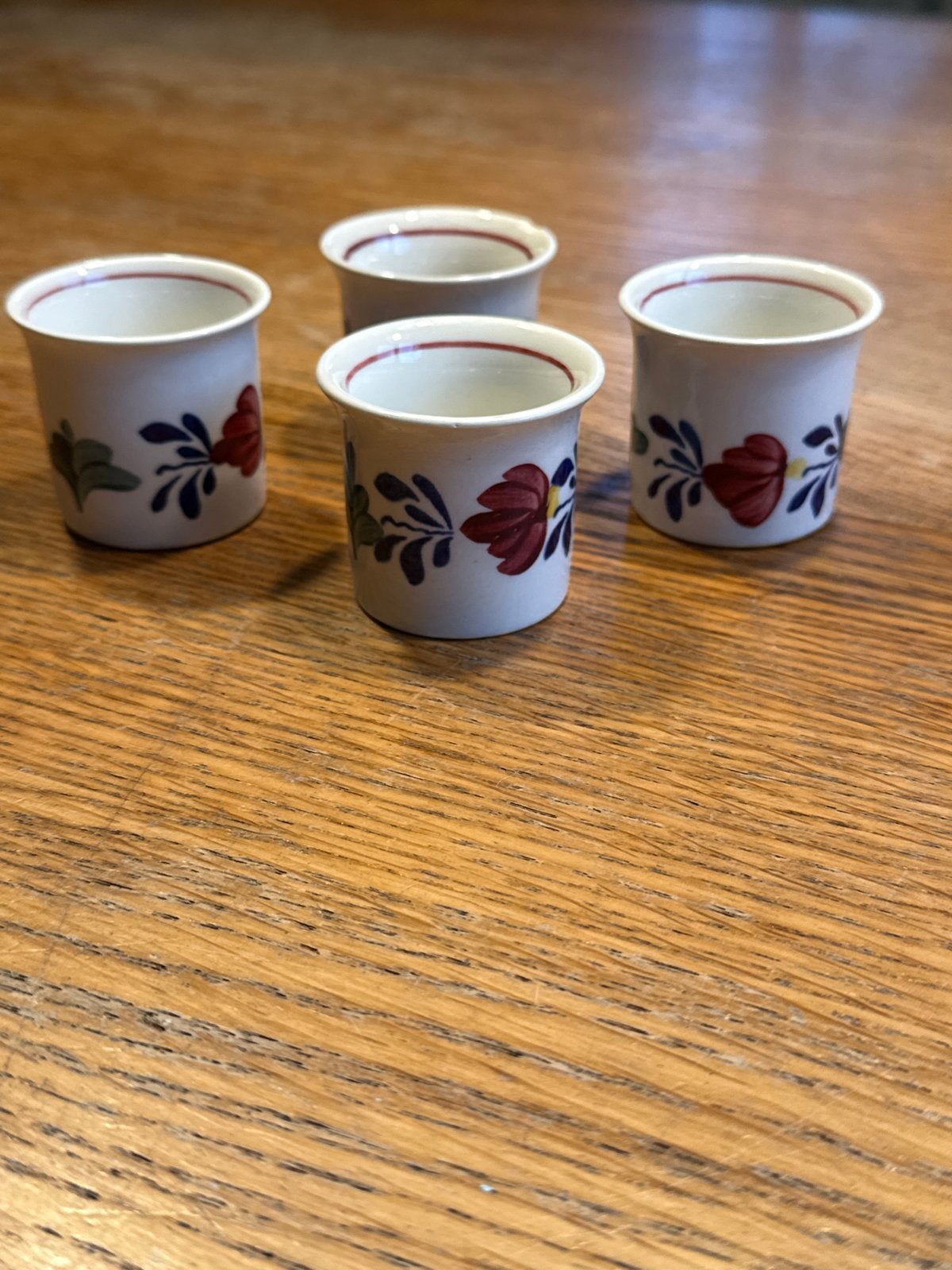 Set van 4 Boch Frères eierdopjes - Made for Royal Holland, Antiek en Kunst, Ophalen of Verzenden