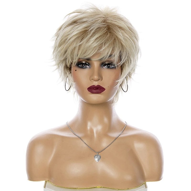 Korte Blonde Pixie Pruik Blond Haren Dames Vrouwen, Sieraden, Tassen en Uiterlijk, Uiterlijk | Haarverzorging, Verzenden, Nieuw