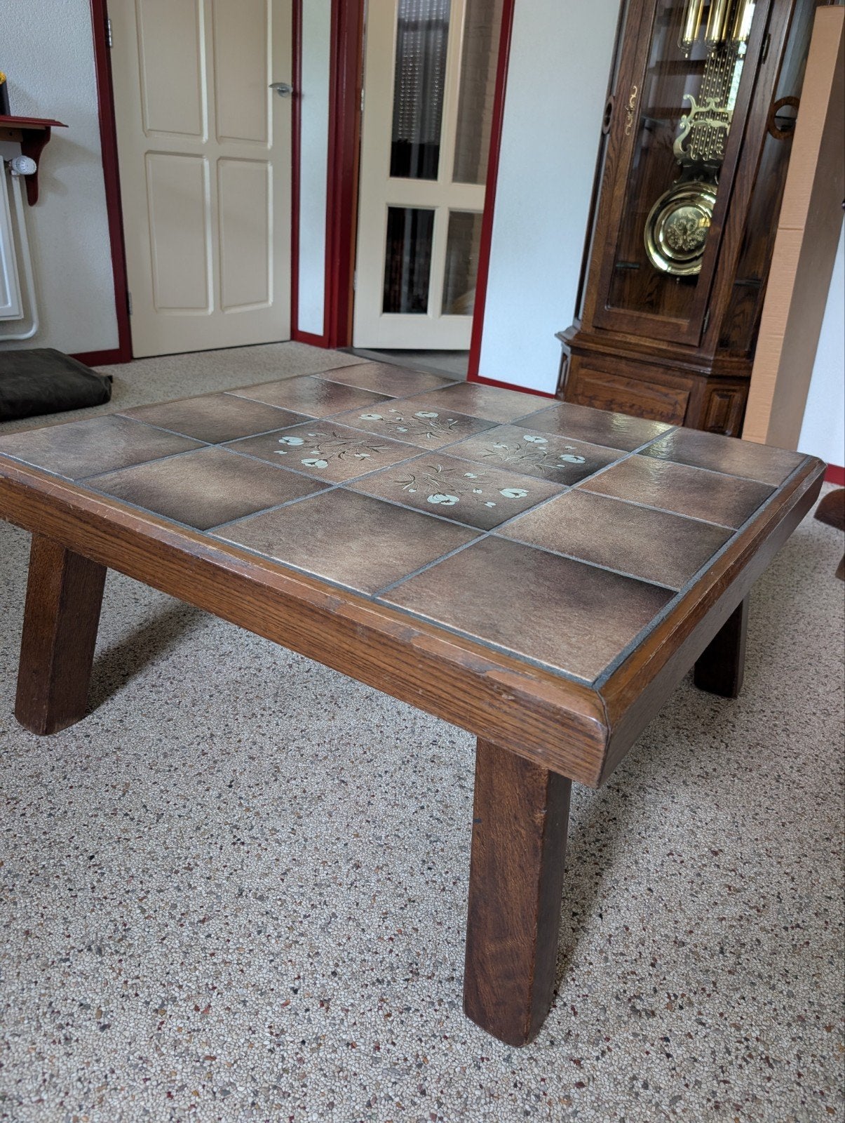 betegelde salontafel, Huis en Inrichting, Tafels | Salontafels, Ophalen, Gebruikt, 50 tot 100 cm, 50 tot 100 cm