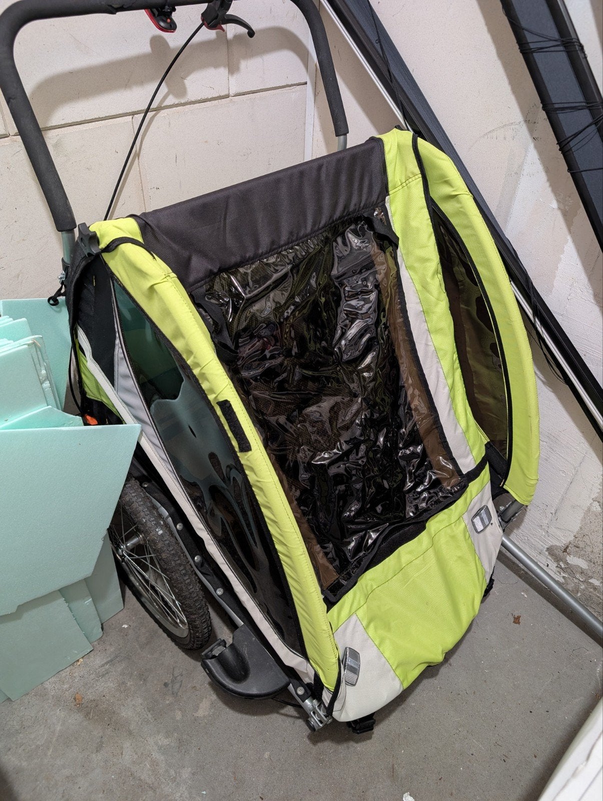 Fietskar, Fietsen en Brommers, Fietsaccessoires | Aanhangers en Karren, Gebruikt, Kinderkar, 40 tot 60 kg, Ophalen