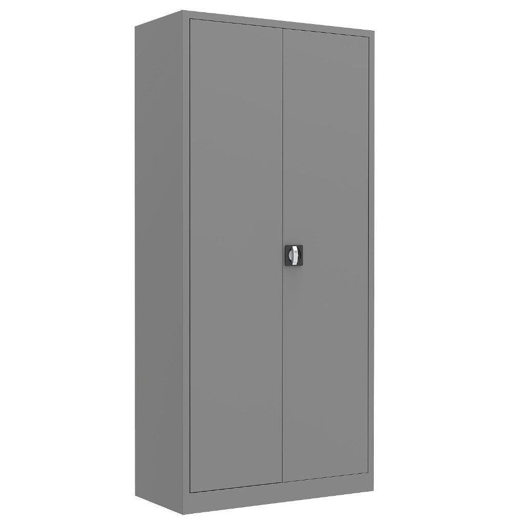 MN Kantoormeubelen Draaideurkast Hoog H180xB80xD38, Nieuw, Met slot, Metaal, 150 tot 200 cm