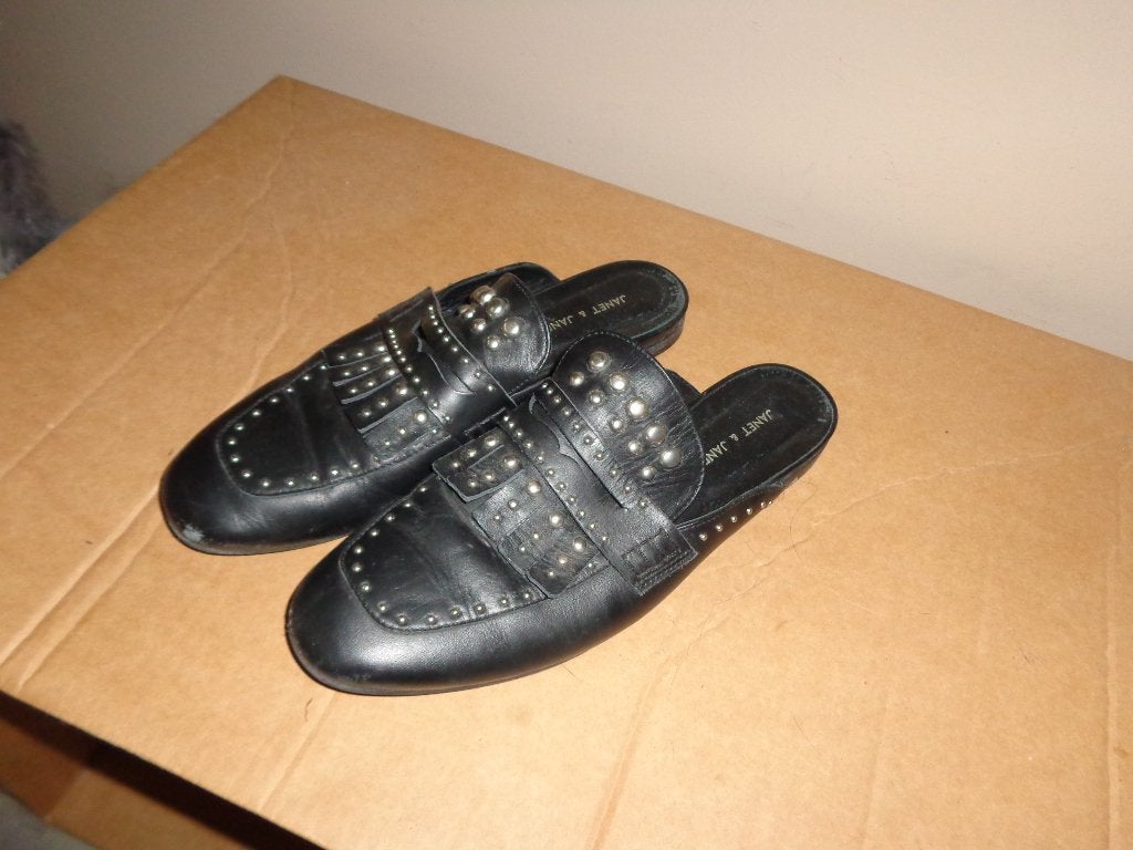 zwart stoere damesschoenen van Janet & Janet, maat 40, Ophalen of Verzenden, Zo goed als nieuw, Instappers, Zwart