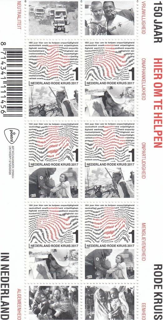 Nederland-10.04- 2017-Blok-150 Jaar Nederlandse Rode Kruis-P, Verzenden, Na 1940, Postfris