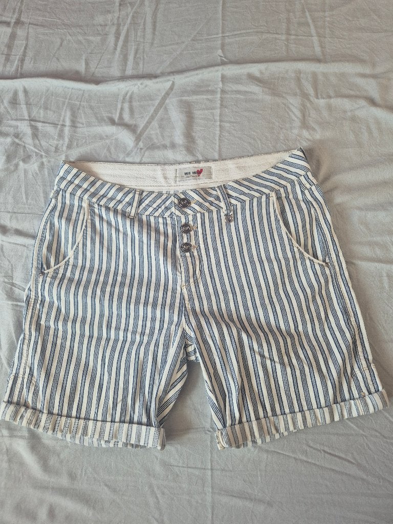 Mos Mosh jeans short gestreept, Kleding | Dames, MOS MOSH, Wit, Ophalen of Verzenden, Zo goed als nieuw