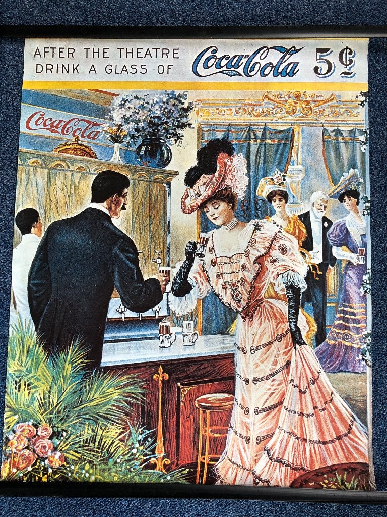 Vintage Coca-Cola reclameposter "After the Theatre", Ophalen of Verzenden, Zo goed als nieuw, Overige typen