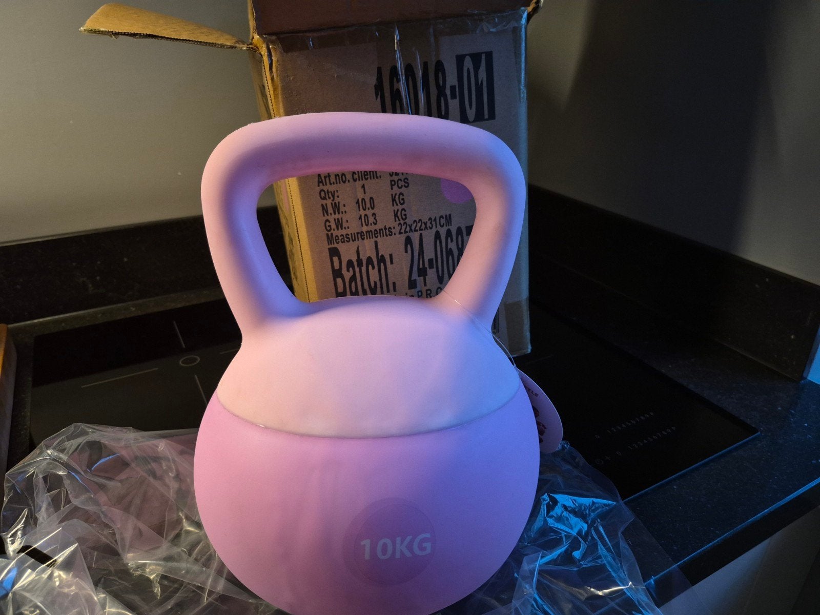 Roze Kettlebell 10KG - Nieuw, Ophalen of Verzenden, Nieuw, Benen, Kettlebell