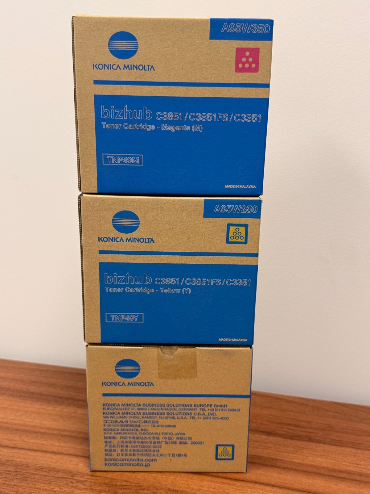 Konica Minolta bizhub C3851/C3351 Toner Cartridges (3 stuks), Computers en Software, Printers, All-in-one, Ophalen of Verzenden