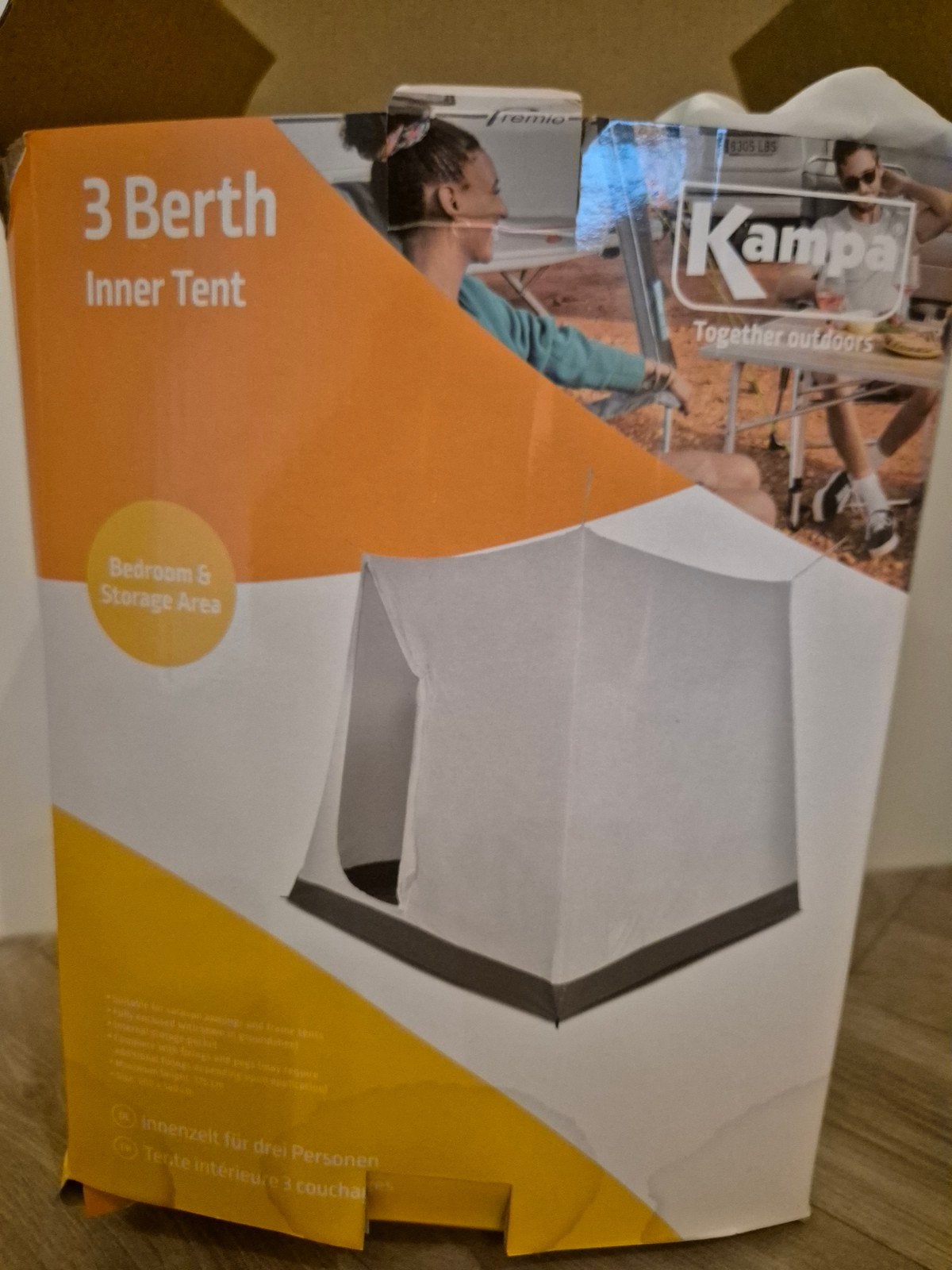 Kampa 3 Berth binnentent/ opbergtent, Caravans en Kamperen, Ophalen of Verzenden, Nieuw, Tot en met 2