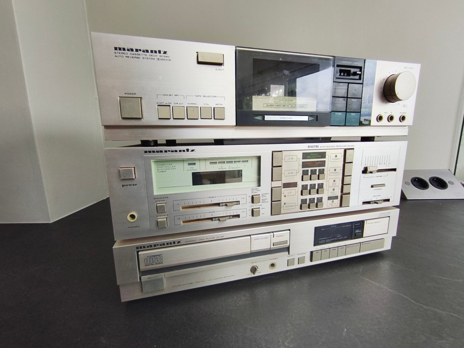 Vintage Marantz set 1986, Audio, Tv en Foto, Stereo-sets, Gebruikt, Cassettedeck, Overige merken, Losse componenten, Ophalen