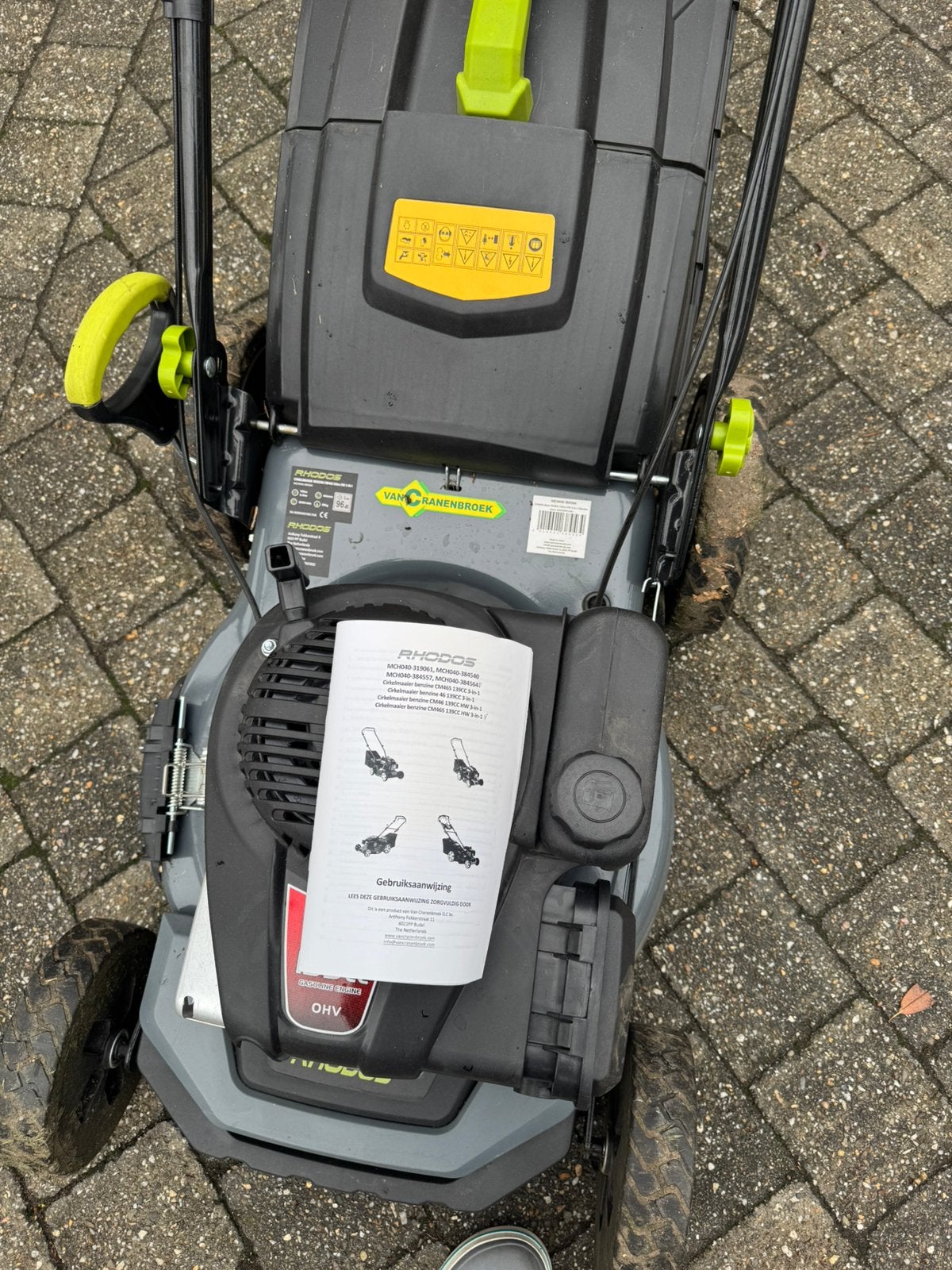 Rhodos cirkelmaaier benzine, Ophalen, Zo goed als nieuw