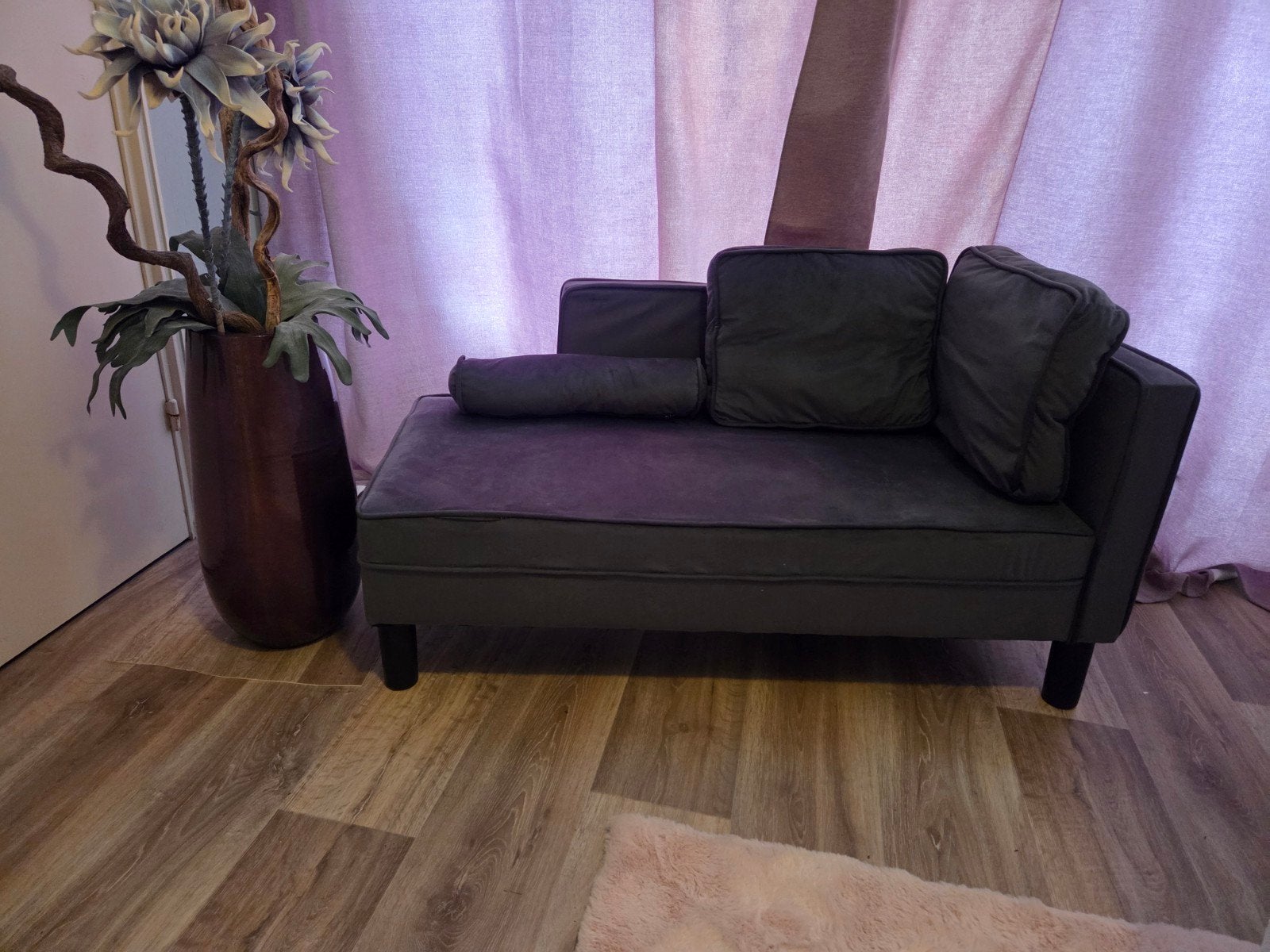 VidaXL Kinderbankje/Chaise longue - velvet groen, Huis en Inrichting, Banken | Bankstellen, Ophalen, Eenpersoons, Minder dan 75 cm