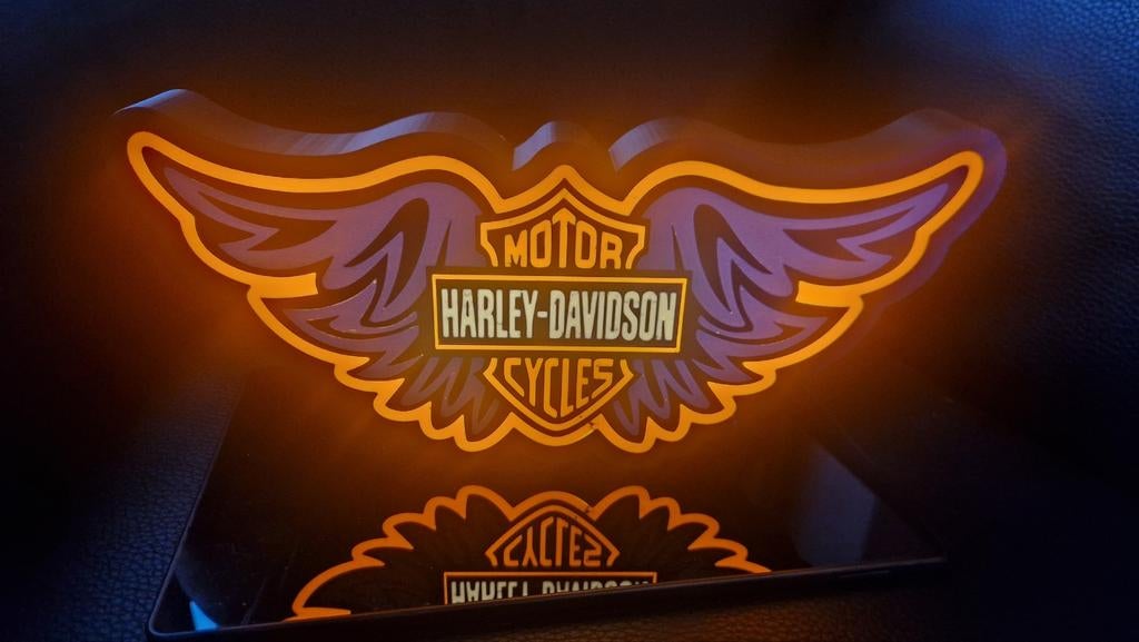 Harley Davidson Wings licht bord, Ophalen of Verzenden