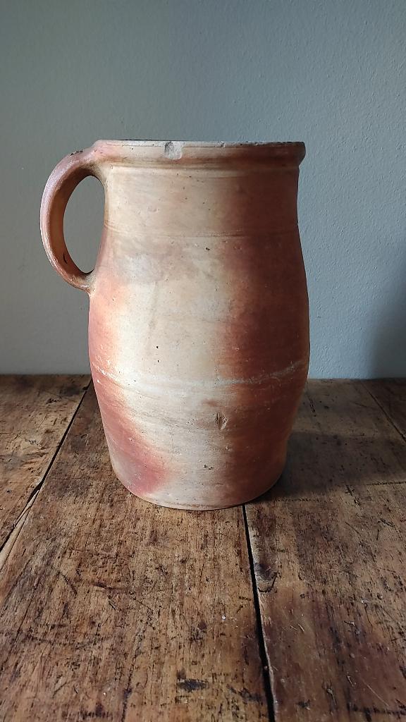 Oude Franse kruik - vaas - pot, Huis en Inrichting, Woonaccessoires | Vazen, Ophalen, Gebruikt, Overige kleuren, Aardewerk of Porselein