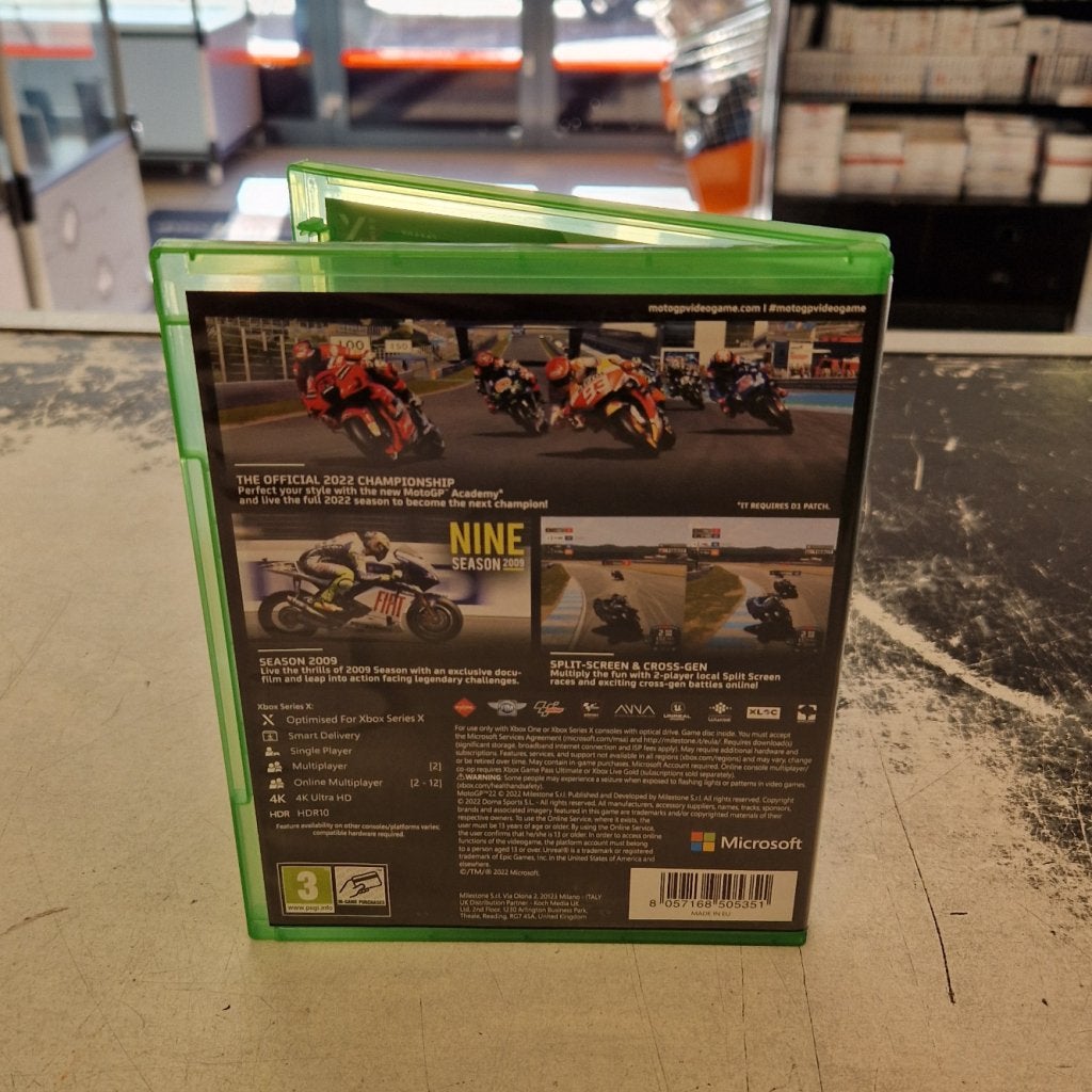 MotoGP 22 Xbox One Game - In Nette Staat, Xbox, Gebruikt, Support@xbox.com, One Microsoft Way
Redmond, WA 98052-6399