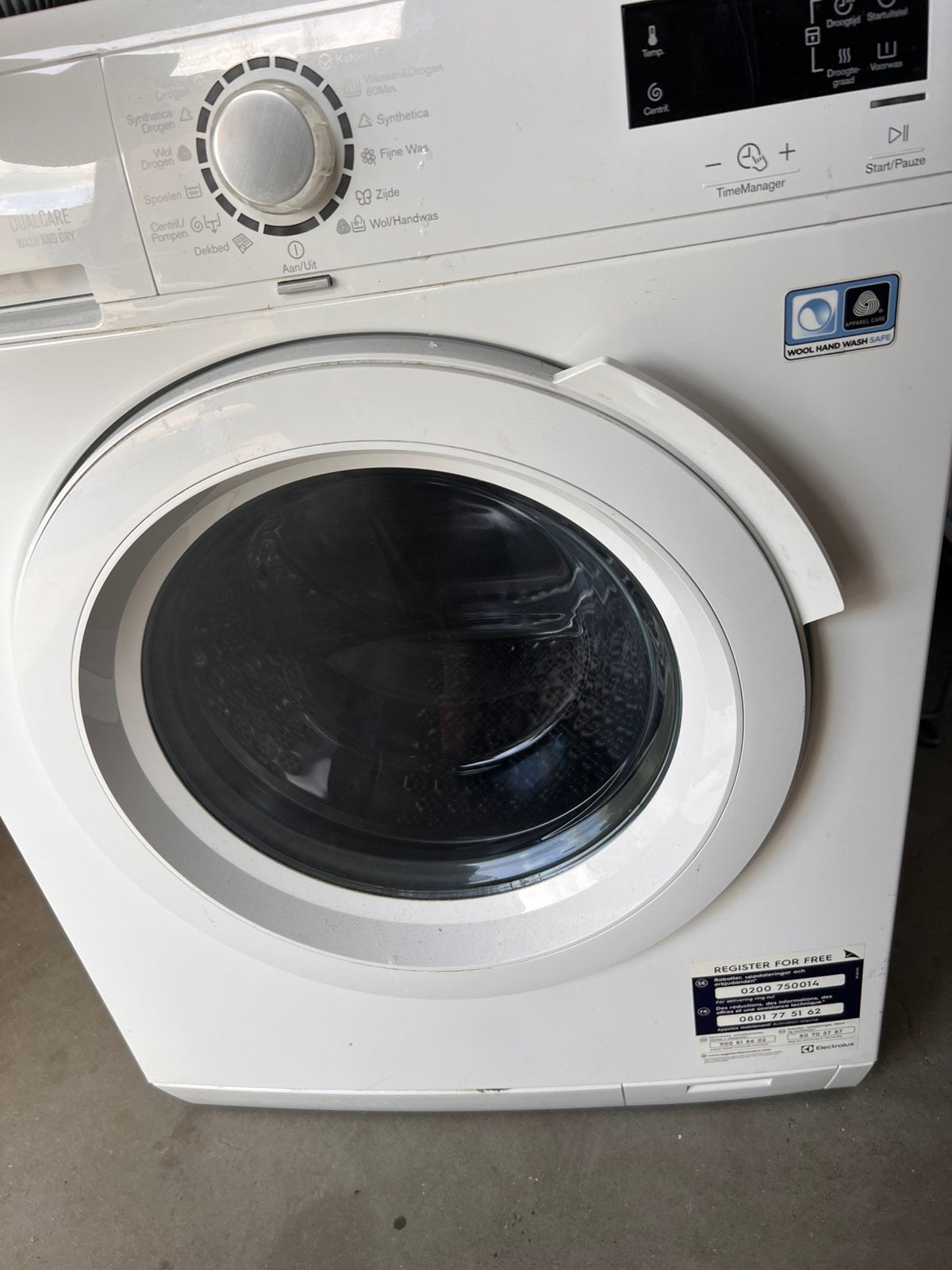 Electrolux Was-droogcombinatie 8/6KG 1600T DualCare, Witgoed en Apparatuur, 1200 tot 1600 toeren, Zo goed als nieuw, 85 tot 90 cm