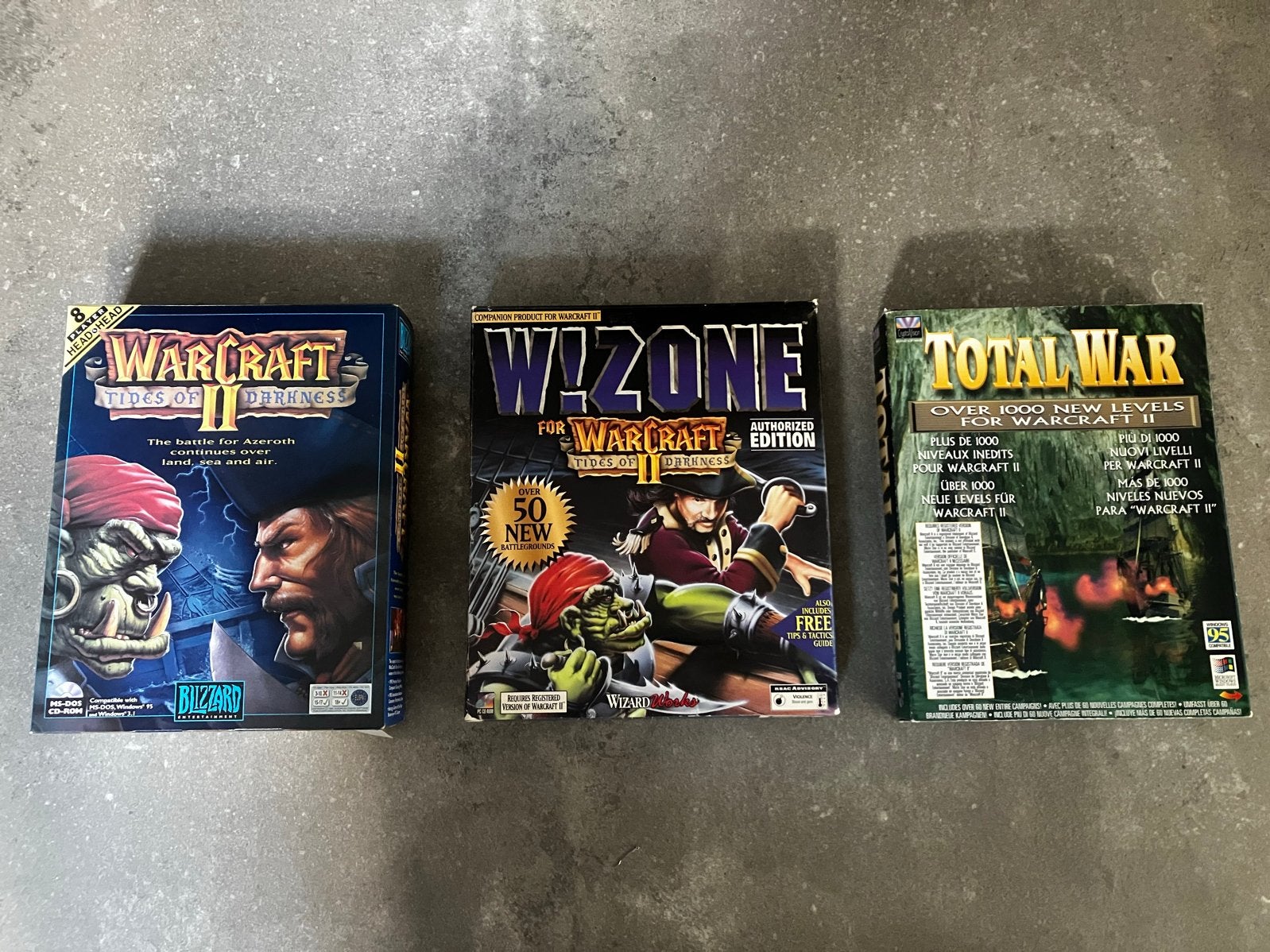 BIG BOXEN / Warcraft II: Tides of Darkness + Uitbreidingen, Gebruikt, 2 spelers, Eén computer, Ophalen of Verzenden