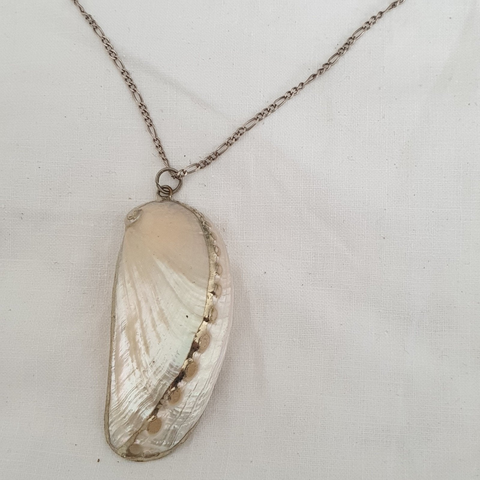 Antieke parelmoer sieraden set, Ophalen of Verzenden, Overige materialen, Ketting