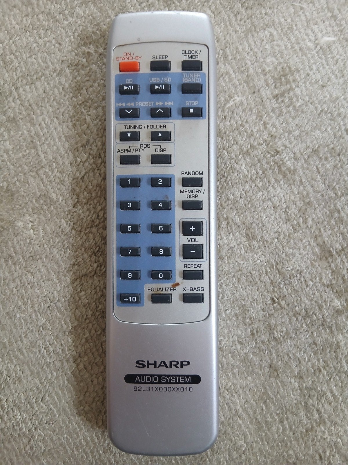 sharp afstandsbediening 92l31x000xx010, Ophalen of Verzenden, Gebruikt, Origineel, Mediaspeler
