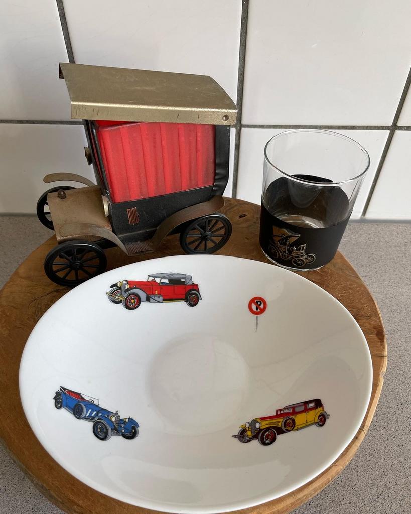Vintage Ferrari lamp Oldtimer bordjes en glazen, Ophalen of Verzenden, Auto's