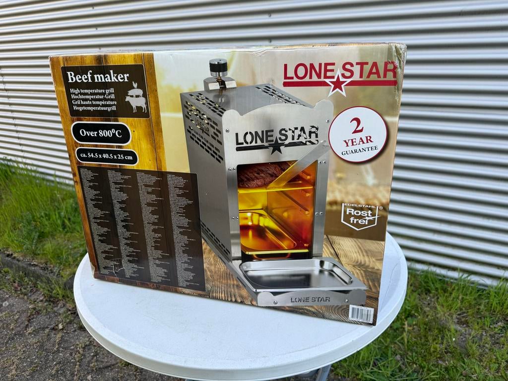 Lone Star Beef Maker Hogetemperatuur Grill - Nieuw, Ophalen of Verzenden, Nieuw