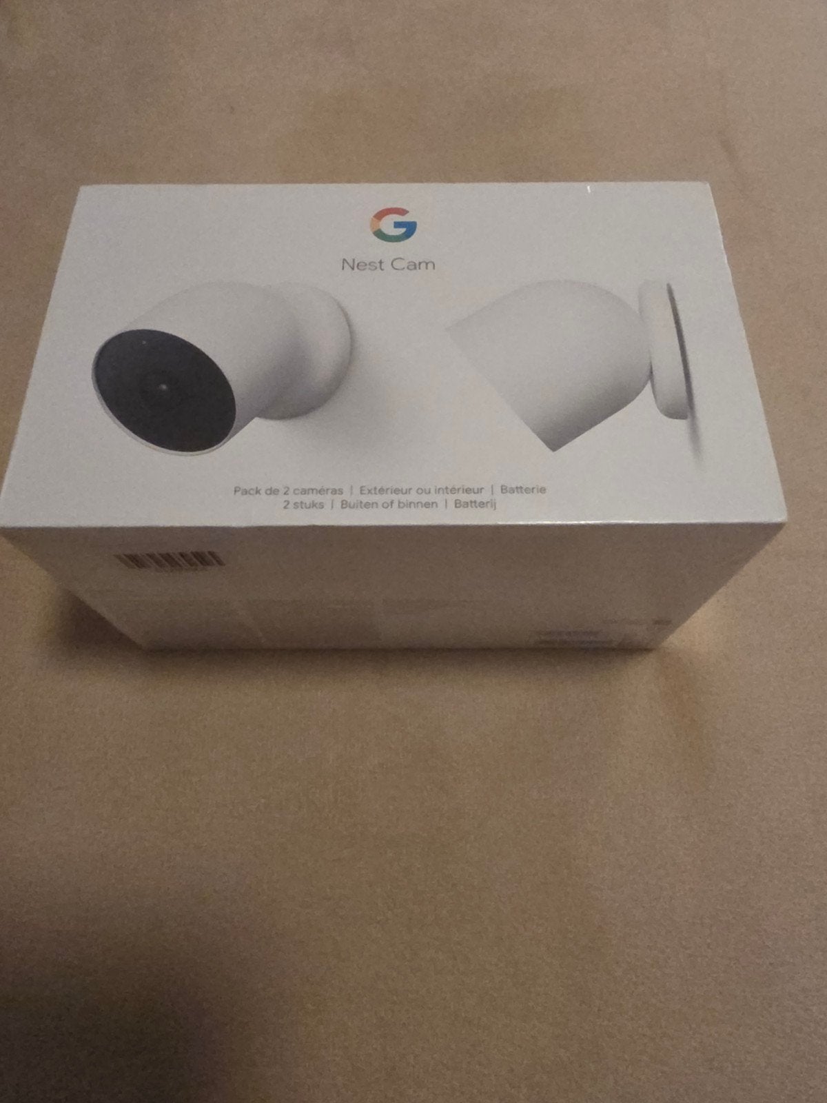 Google Nest Cam (Batterij) 2-pack | GLOEDNIEUW ONGEOPEND, Audio, Tv en Foto, Ophalen of Verzenden, Nieuw, Binnencamera