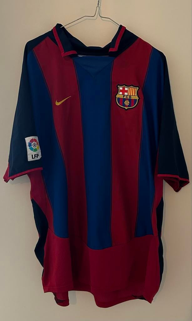 FC Barcelona thuisshirt 2003 maat XL, Sport en Fitness, Voetbal, Maat XL, Verzenden, Gebruikt, Shirt