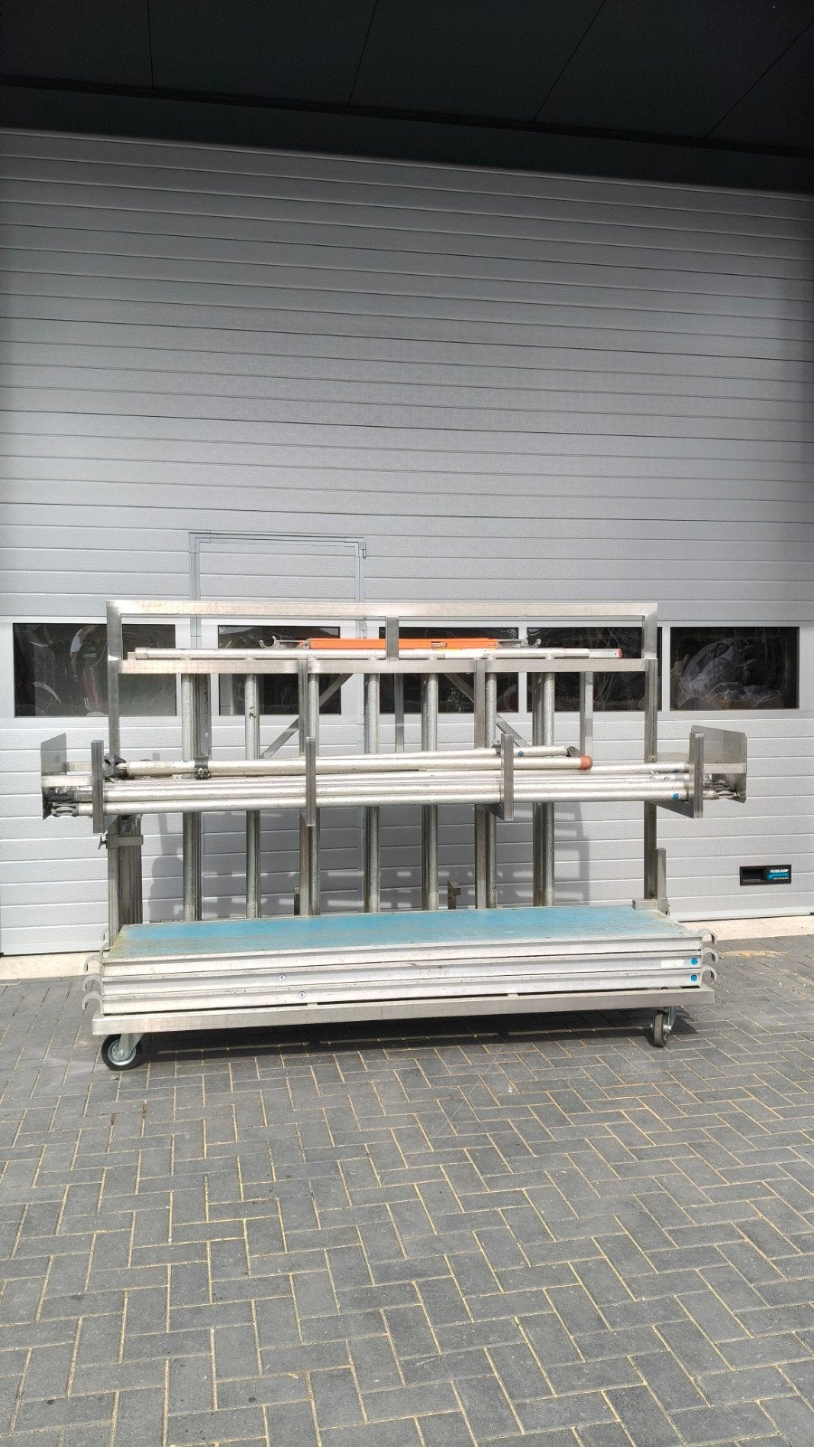 Rolsteiger in RVS opslagbok te koop 7.5 meter werkhoogte, Doe-het-zelf en Verbouw, Ophalen, Gebruikt, Rolsteiger of Kamersteiger