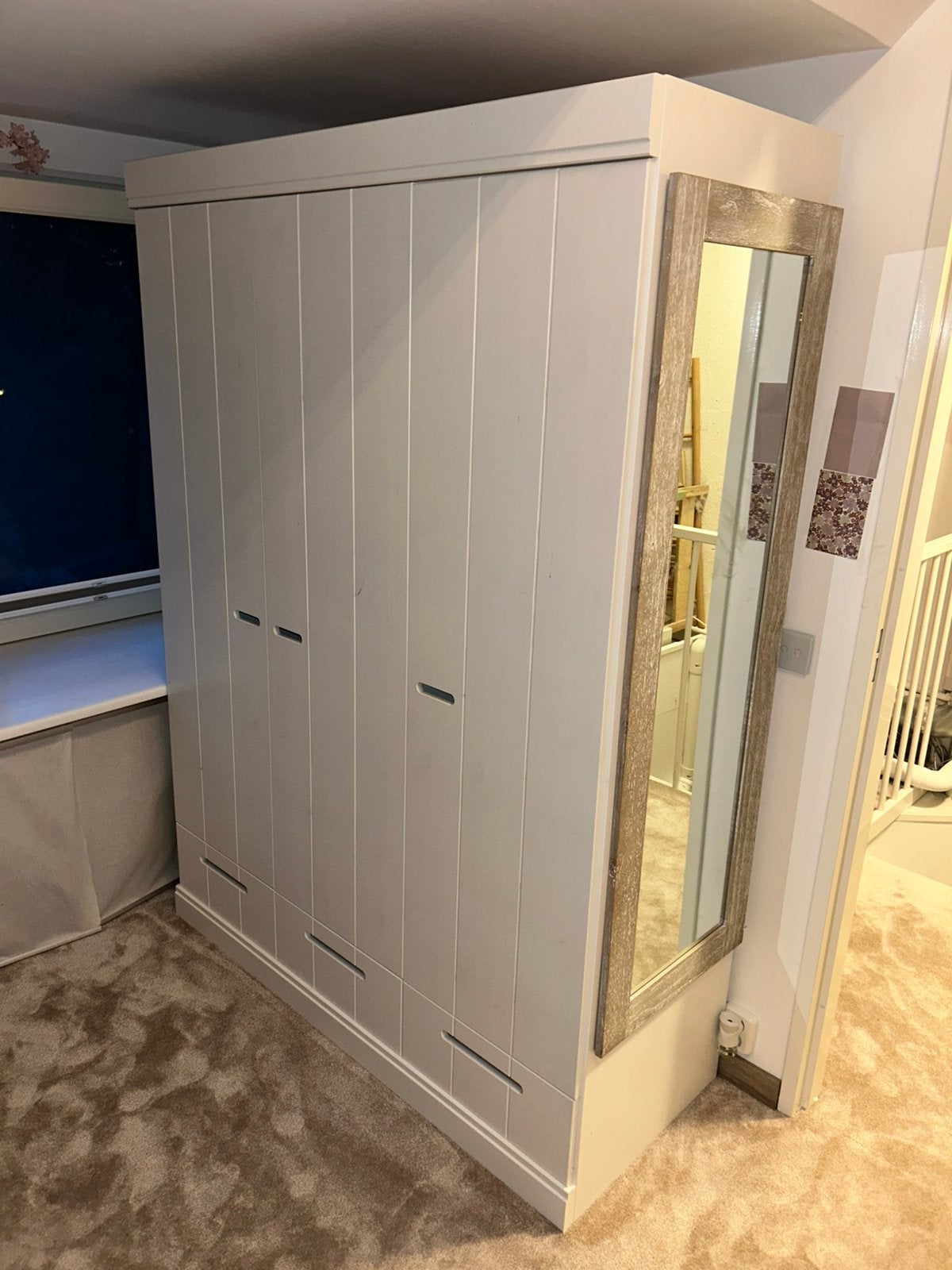 WOOOD Connect kledingkast 3-deurs met laden, Huis en Inrichting, Ophalen, 100 tot 150 cm, 50 tot 75 cm, Met lade(s)