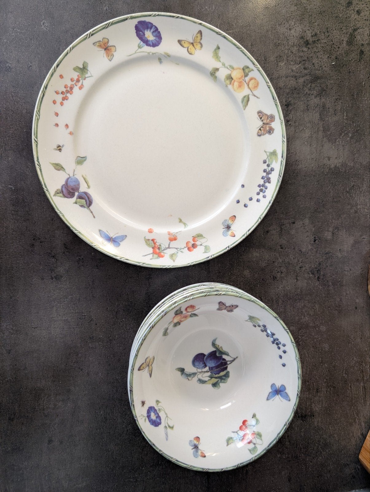 Janneke Brinkman - Fruit & Flowers Servies (9-delig), Ophalen, Gebruikt, Porselein, Overige stijlen