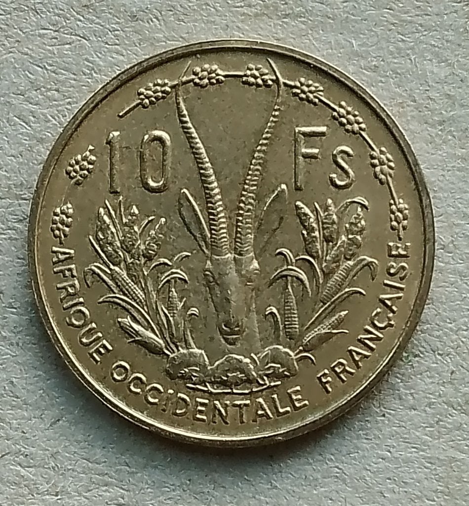 Frans West Afrika, 10 francs 1956, Ophalen of Verzenden, Overige landen, Losse munt