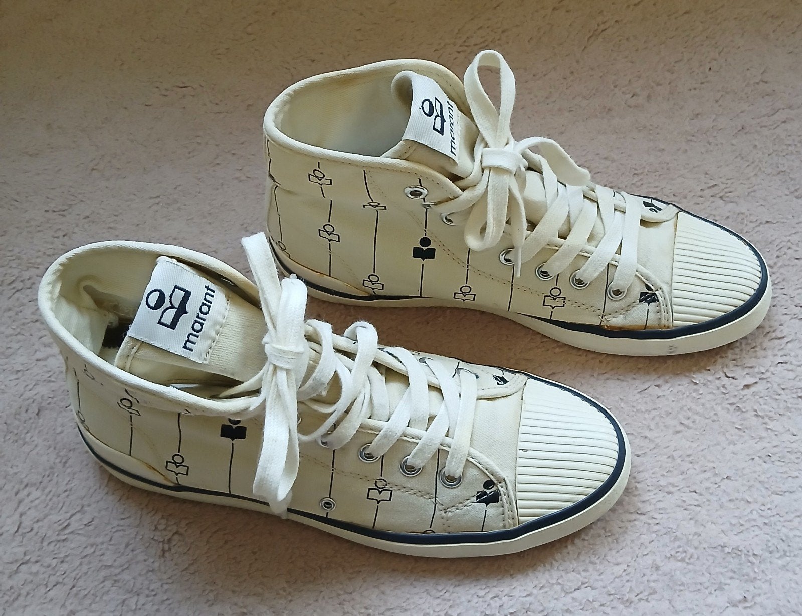 Isabel Marant Canvas Sneakers Maat 37, Kleding | Dames, Schoenen, Isabel Marant, Wit, Ophalen of Verzenden, Sneakers of Gympen