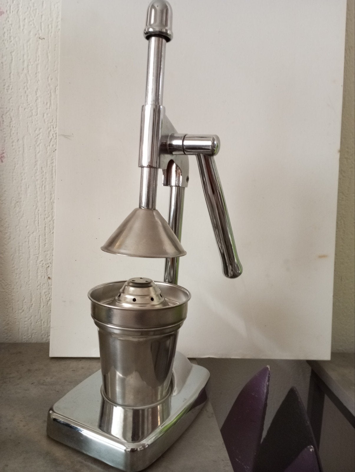 Professionele Citruspers - RVS Handmatige Fruitpers, Ophalen, Zilver, Metaal, Overige merken