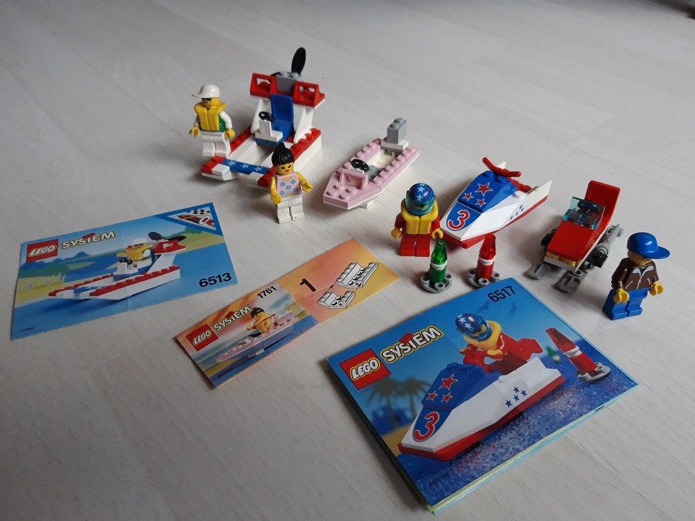 Lego Race Classic Town City 6517, 6513, 1761 en 1730, City, Verzenden, Lego, Zo goed als nieuw