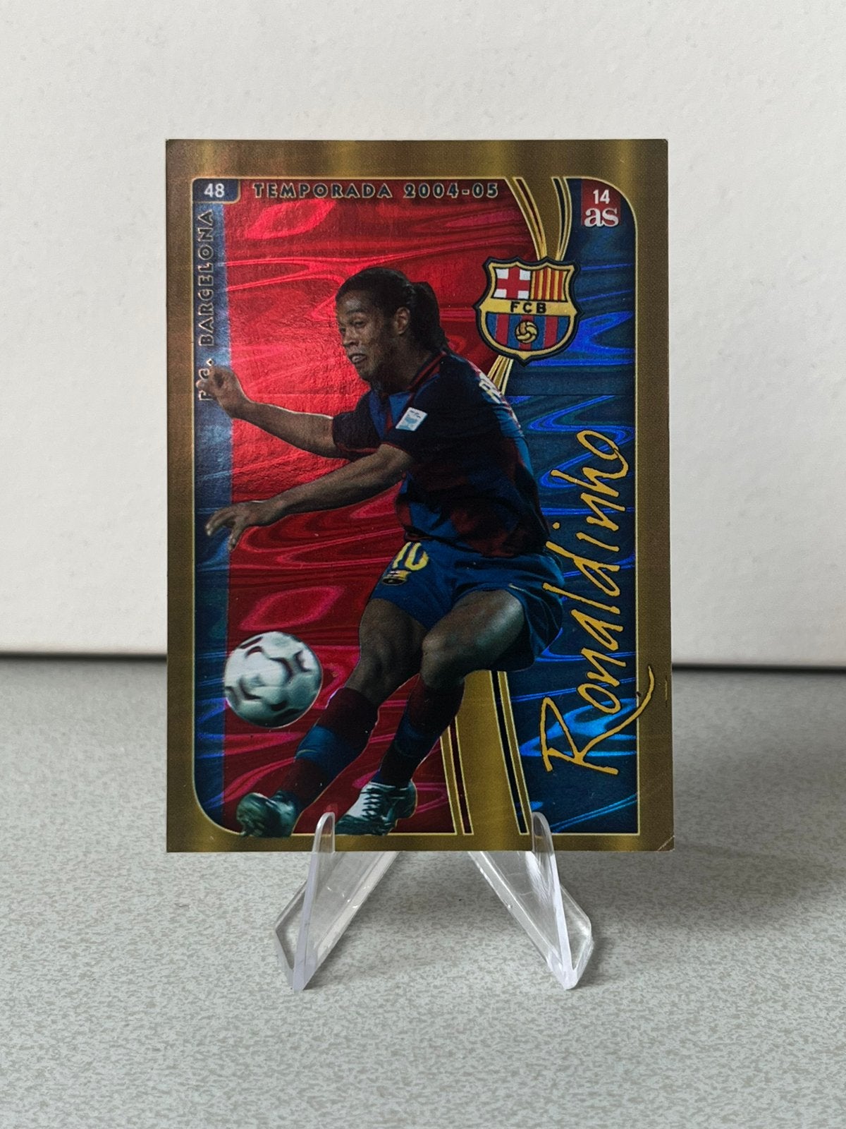 Ronaldinho Mundicromo Temporada 2004-2005 14as, Ophalen of Verzenden, Gebruikt, Buitenlandse clubs