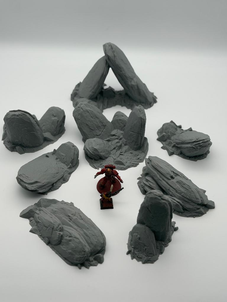 Rotsformatie Terrain Set DnD Wargames (28-32mm), Hobby en Vrije tijd, Wargaming, Zo goed als nieuw, Warhammer, Ophalen of Verzenden